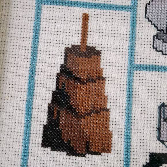 Nostalgic Designs Cross Stitch Framed Picture Cottage Cabin Sewing Machine Churn - Picture 5 of 16